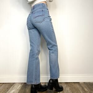 90s Y2K Mid Rise Bootcut Jeans Light Wash